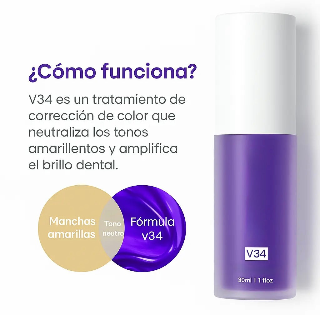 Dientes hasta 7 tonos más blancos en 2 minutos — sin sensibilidad