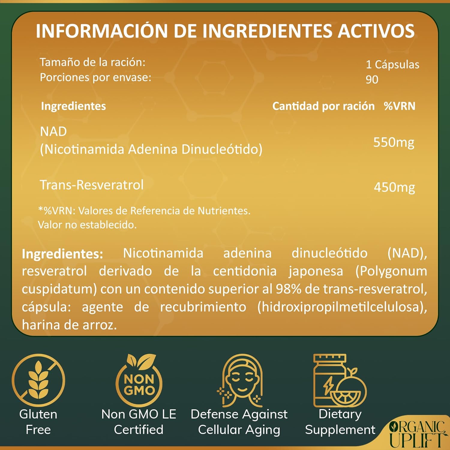 Resveratrol NAD+ 1000mg Liposomal