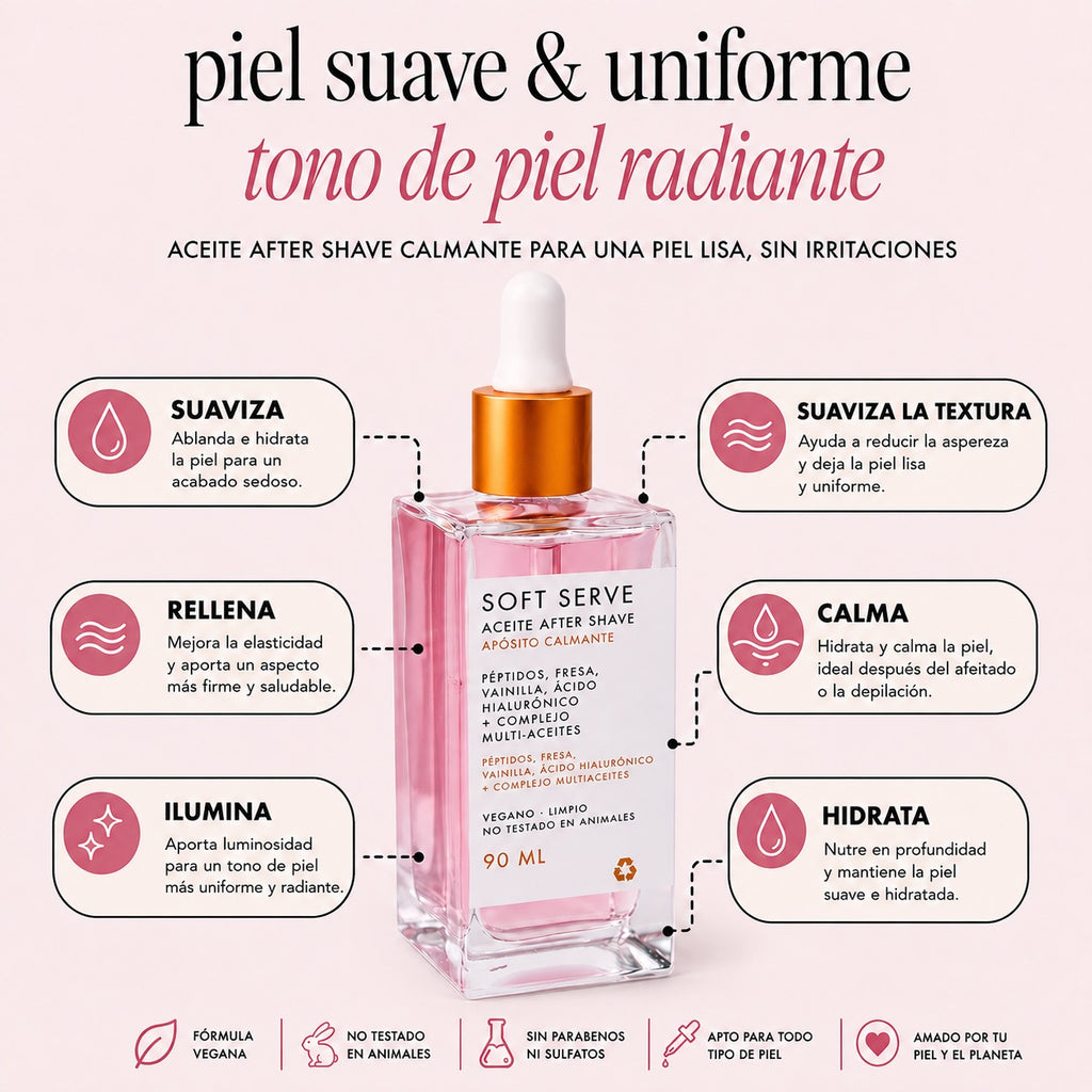 Aceite Aromático After Shave - Piel Suave y Sin Granitos Después del Afeitado