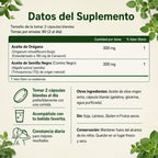🍀 Aceite de Orégano con Aceite de Comino Negro (Pack de 180 Cápsulas)