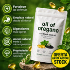 🍀 Aceite de Orégano con Aceite de Comino Negro (Pack de 180 Cápsulas)