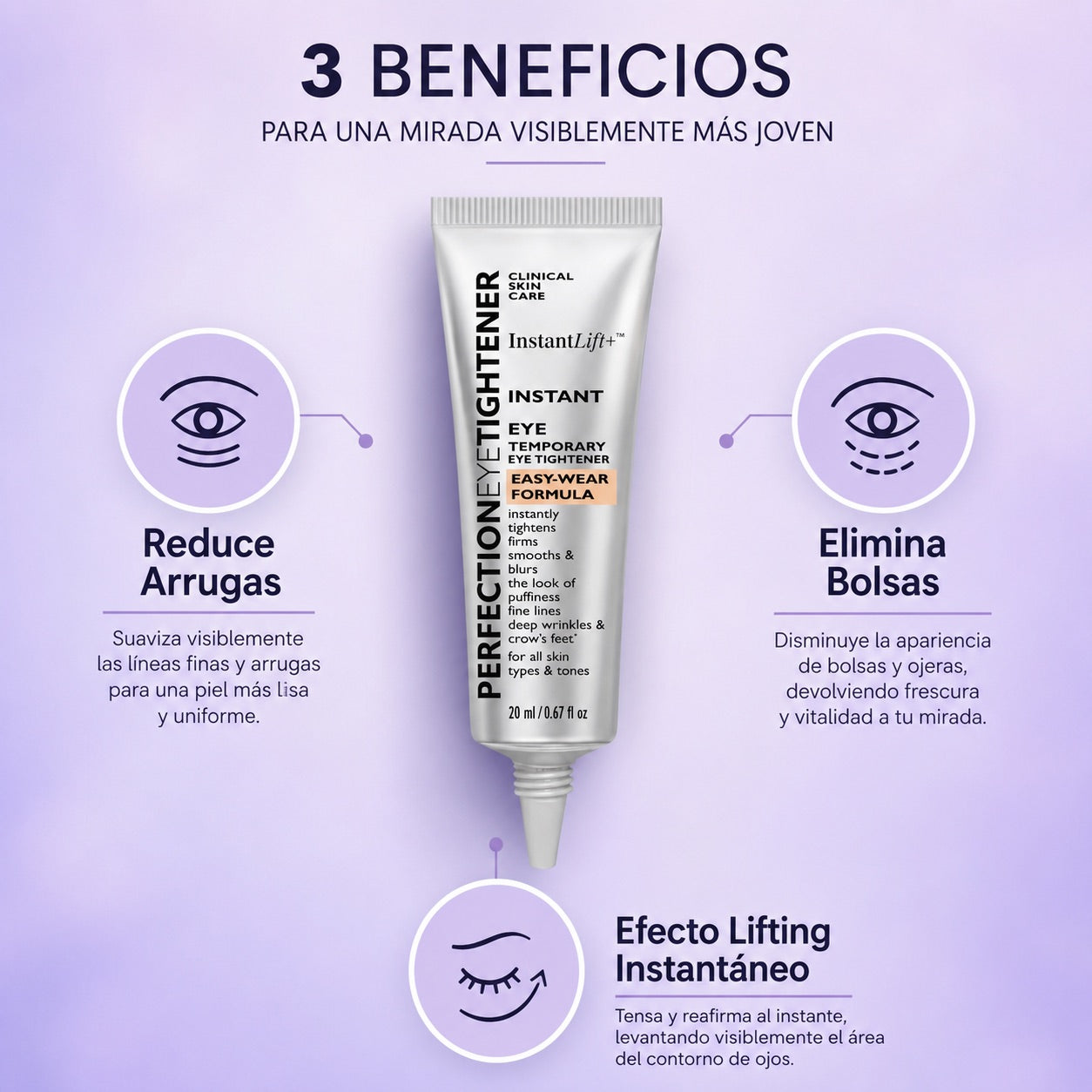 InstantLift+™ – Gel Tensor Rejuvenecedor para Ojos
